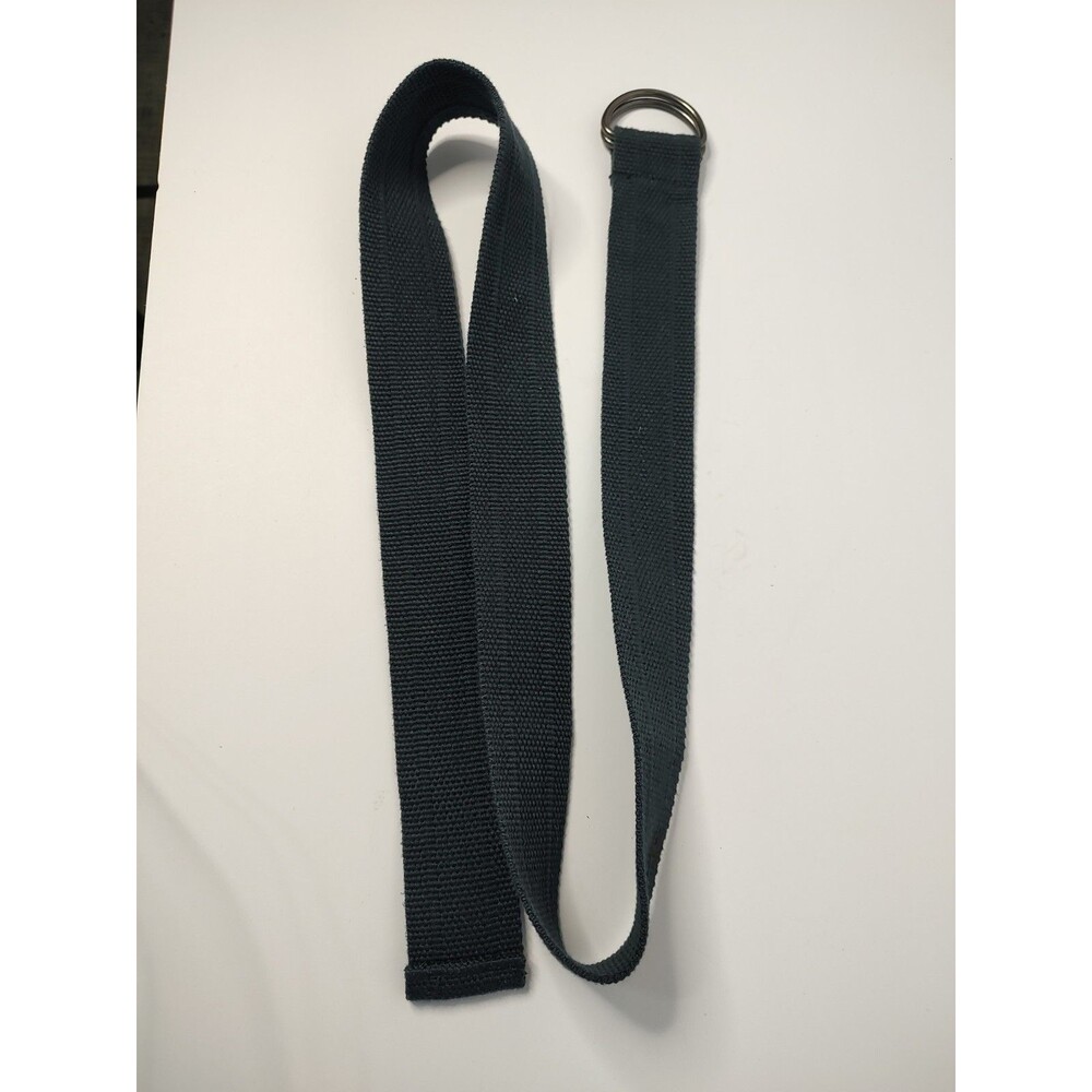 Canvas Webbing Belt Black Double D-Ring Skater Utility Gorpcore 48